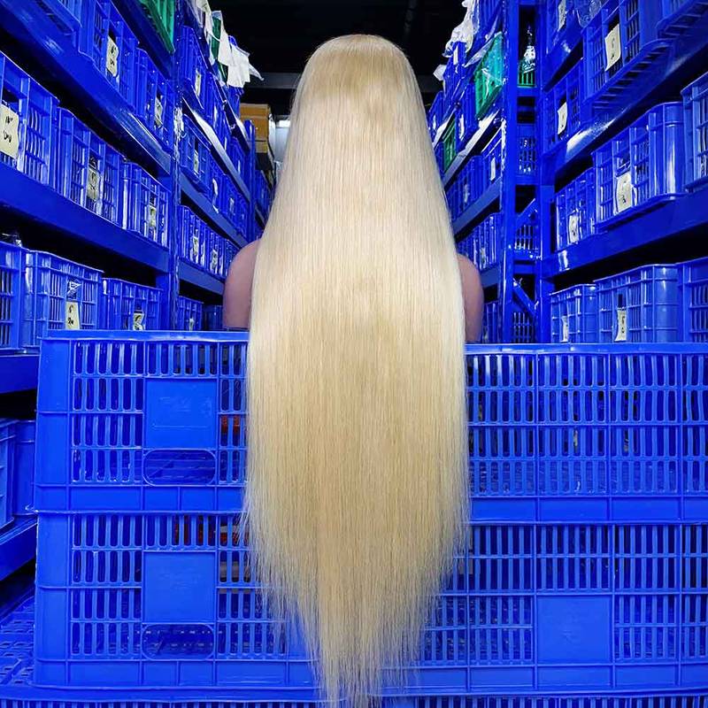 human hair blonde wig